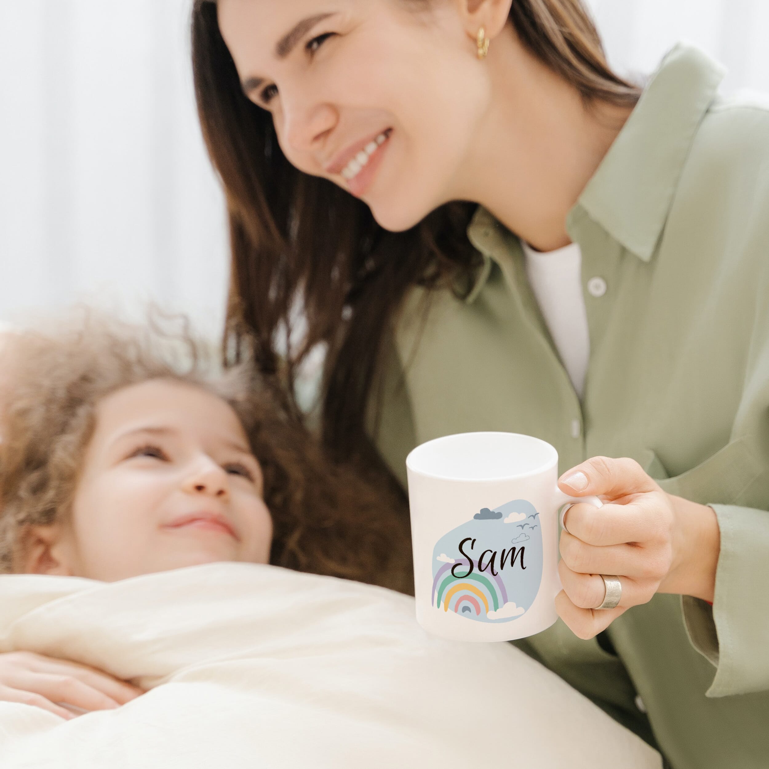 Keramiktasse mit Kindermotiv & individueller Druck